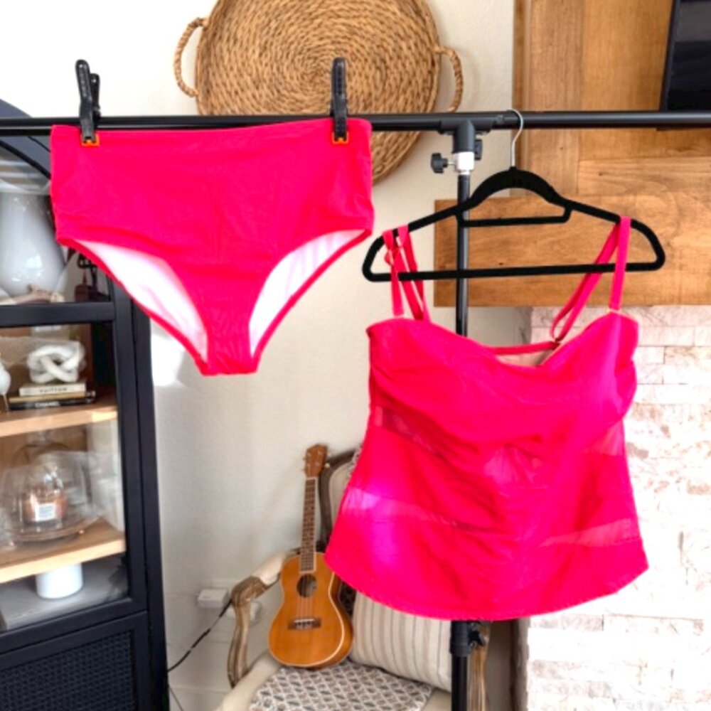 Swimsuit for All Tankini-Reddish Pink